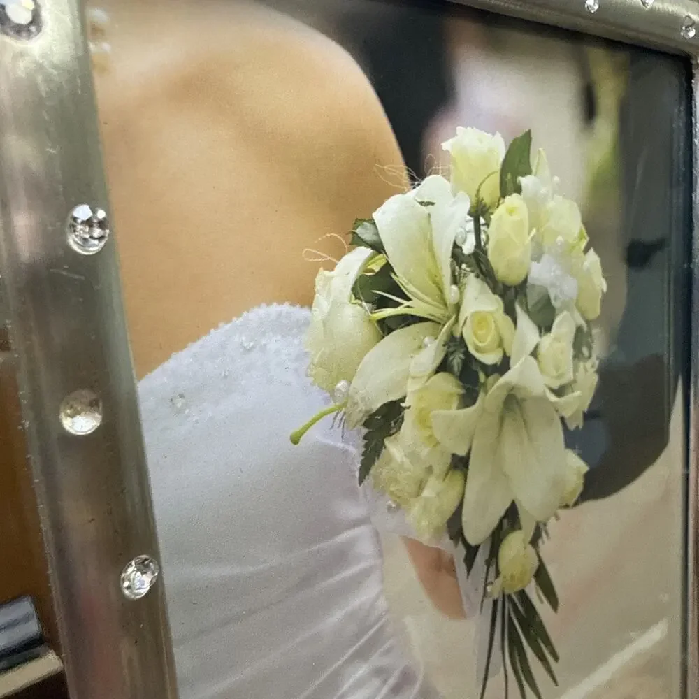 Lenox Devotion 5x7 Picture Frame Silver Plated Rhinestone Accent Wedding NWT